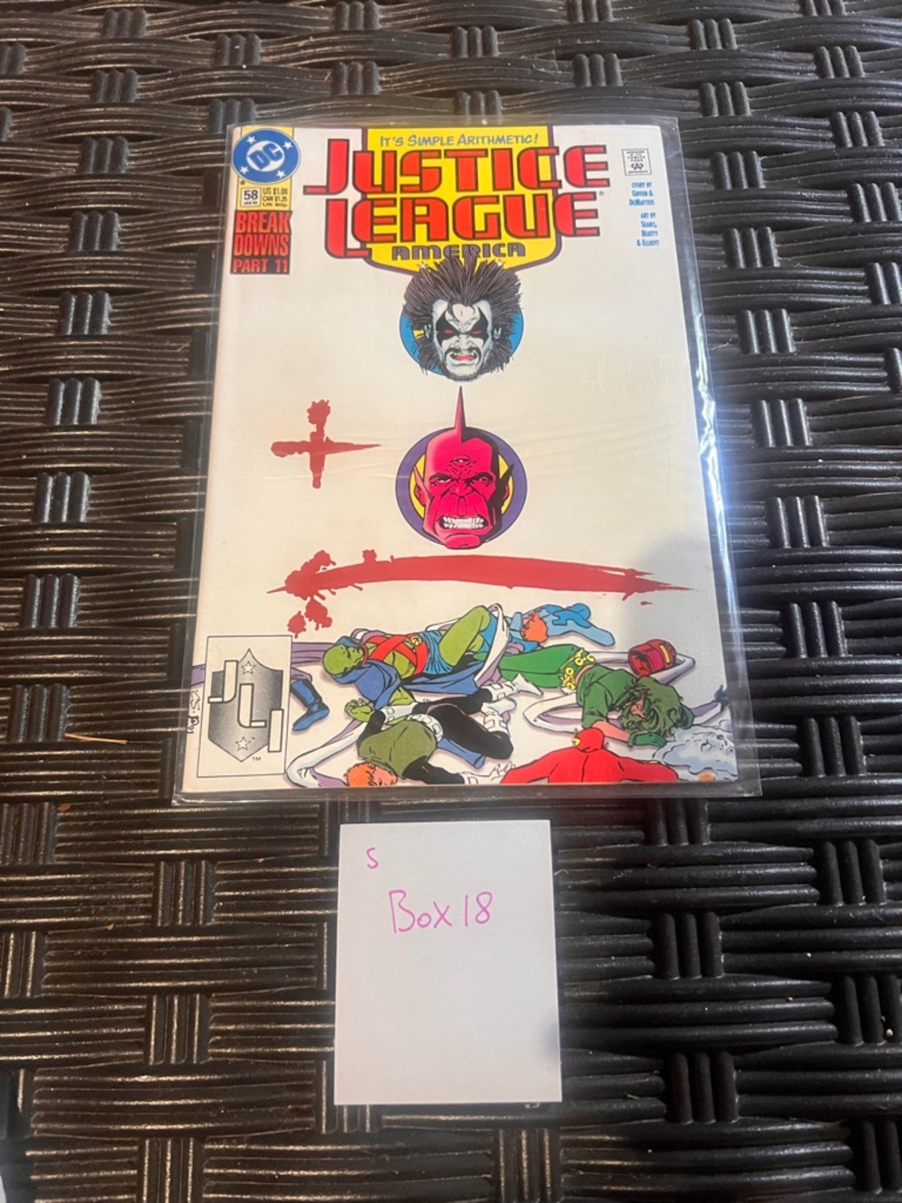 Justice League America # 58 (DC, Jan., 1992) Good Condition Sleeved Comic Book